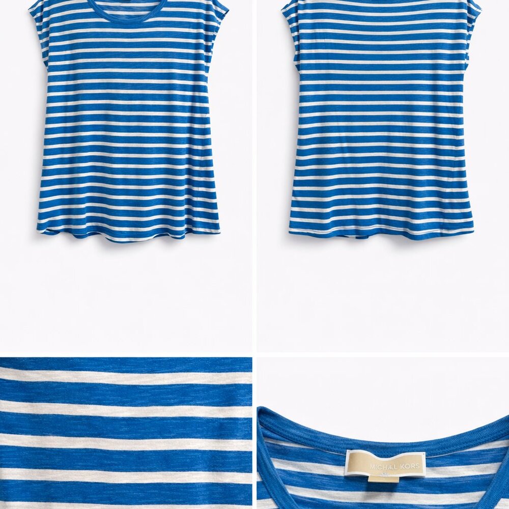 Michael Kors Striped Oversized Tee Size XS - Picture 2 of 9